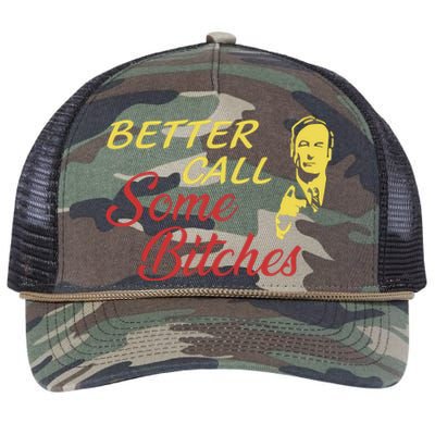 Shitpostgateway Saul Goodman Better Call Some Bitches Retro Rope Trucker Hat Cap