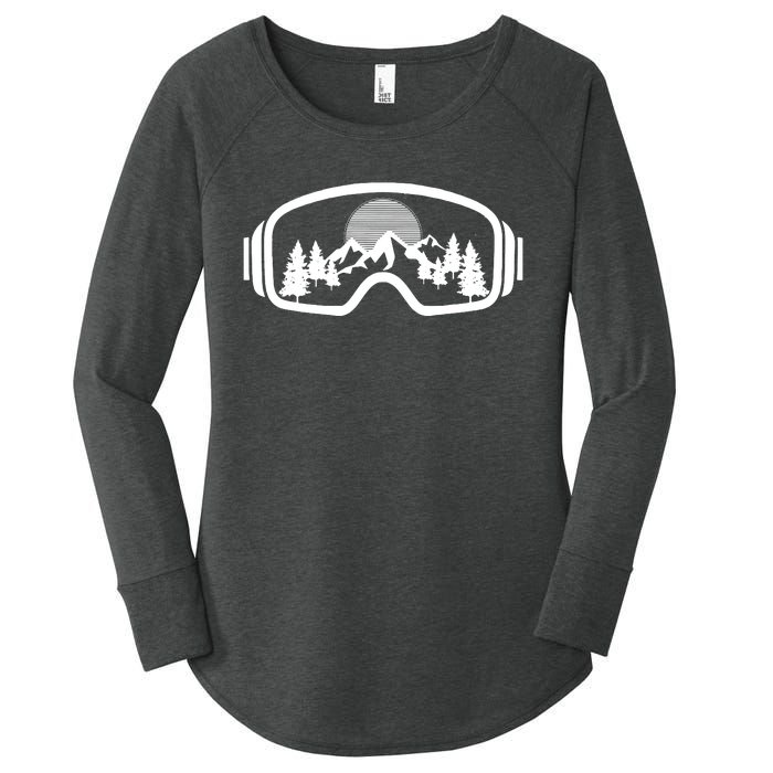 Ski Snowboard Goggles Skiing Snow Mountain Winter Gift Women's Perfect Tri Tunic Long Sleeve Shirt