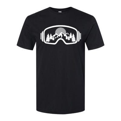 Ski Snowboard Goggles Skiing Snow Mountain Winter Gift Softstyle® CVC T-Shirt