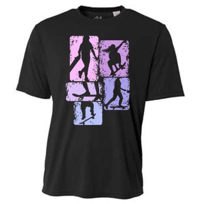 Skateboarder Skater Girl Skateboarding Cooling Performance Crew T-Shirt