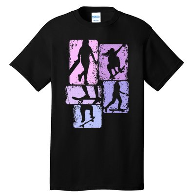 Skateboarder Skater Girl Skateboarding Tall T-Shirt