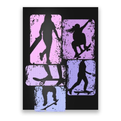 Skateboarder Skater Girl Skateboarding Poster