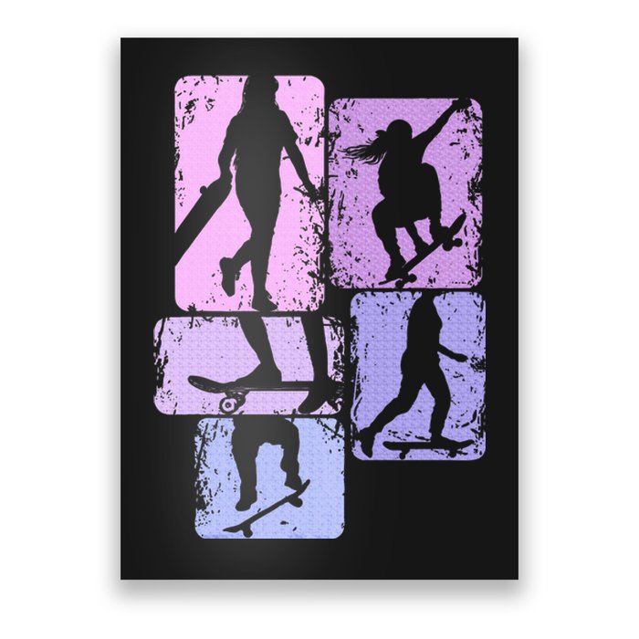 Skateboarder Skater Girl Skateboarding Poster