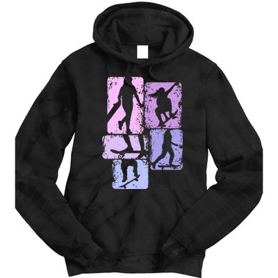 Skateboarder Skater Girl Skateboarding Tie Dye Hoodie