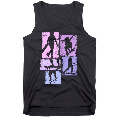 Skateboarder Skater Girl Skateboarding Tank Top