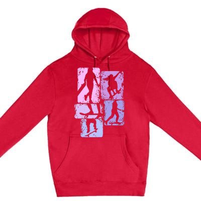 Skateboarder Skater Girl Skateboarding Premium Pullover Hoodie