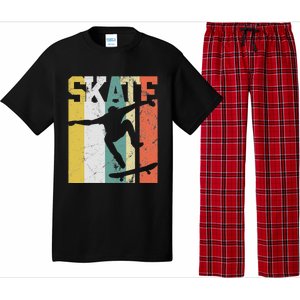 Skate Skateboarder Gift Skateboard Retro Pajama Set