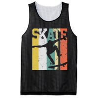 Skate Skateboarder Gift Skateboard Retro Mesh Reversible Basketball Jersey Tank