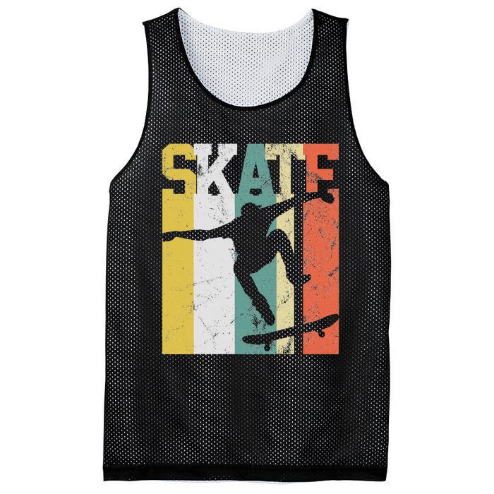 Skate Skateboarder Gift Skateboard Retro Mesh Reversible Basketball Jersey Tank