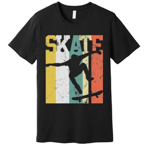 Skate Skateboarder Gift Skateboard Retro Premium T-Shirt