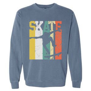 Skate Skateboarder Gift Skateboard Retro Garment-Dyed Sweatshirt