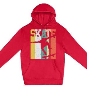 Skate Skateboarder Gift Skateboard Retro Premium Pullover Hoodie