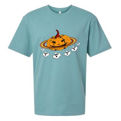 Spooky Space Ghost Costume for Halloween Fun Sueded Cloud Jersey T-Shirt