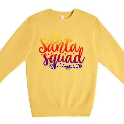 Santa Squad Gift Funny Gift Premium Crewneck Sweatshirt