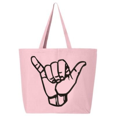 Shaka Sign Good Vibes Retro Hang Loose Hawaii Surfing 25L Jumbo Tote