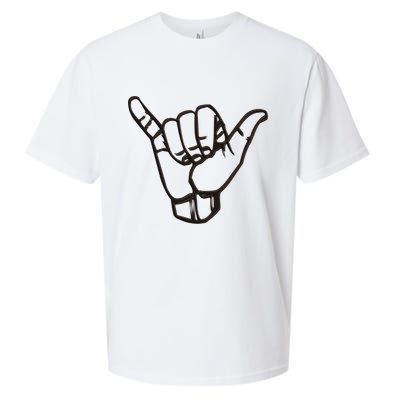 Shaka Sign Good Vibes Retro Hang Loose Hawaii Surfing Sueded Cloud Jersey T-Shirt