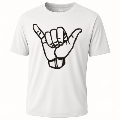 Shaka Sign Good Vibes Retro Hang Loose Hawaii Surfing Performance Shirt