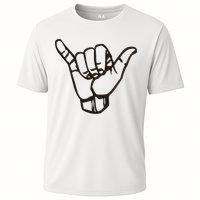 Shaka Sign Good Vibes Retro Hang Loose Hawaii Surfing Cooling Performance Crew T-Shirt