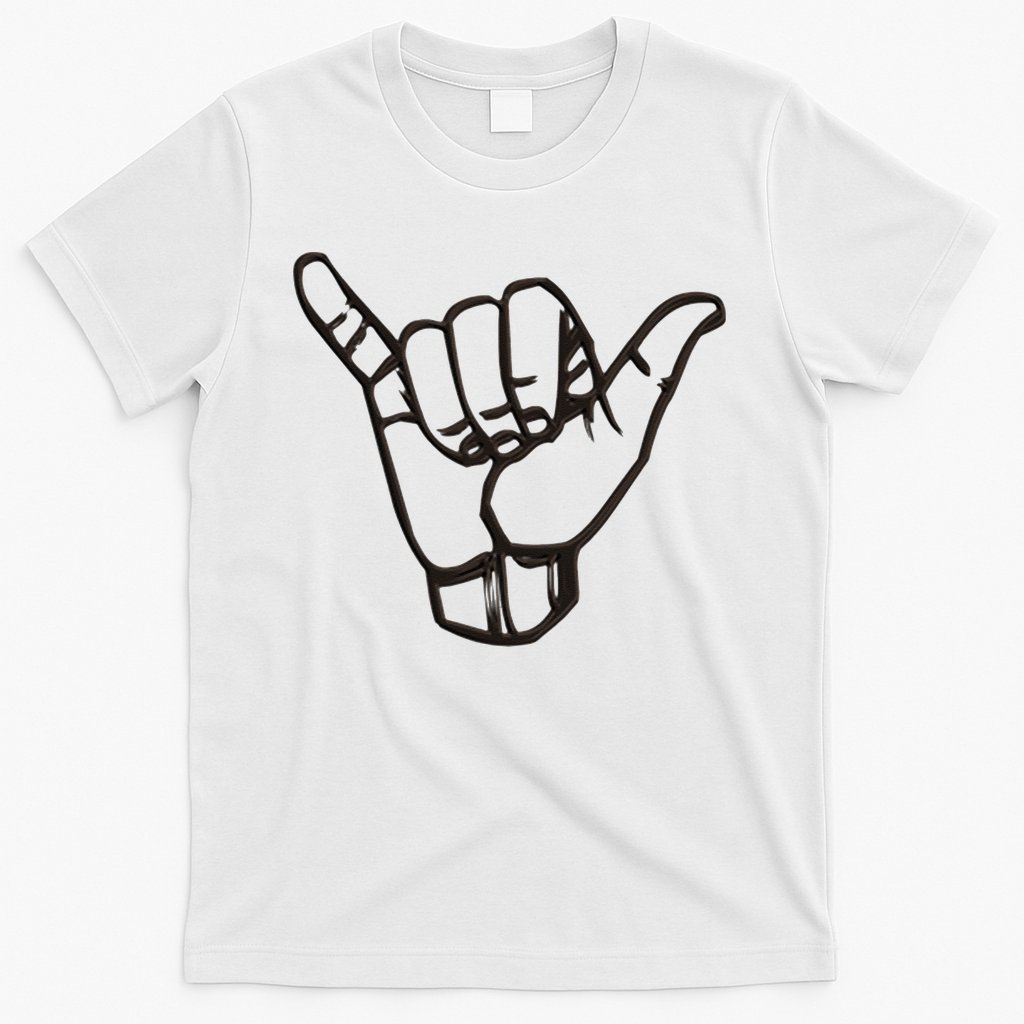 Shaka Sign Good Vibes Retro Hang Loose Hawaii Surfing T-Shirt