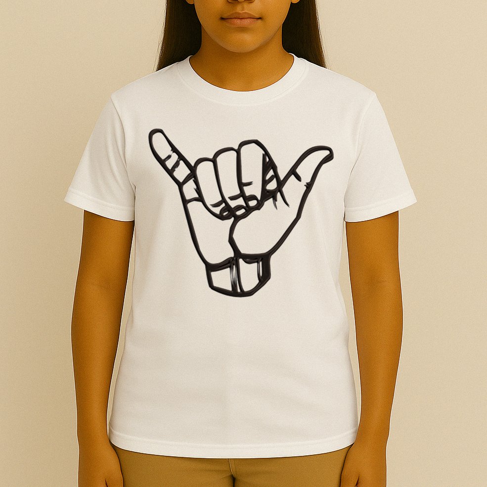 Shaka Sign Good Vibes Retro Hang Loose Hawaii Surfing T-Shirt