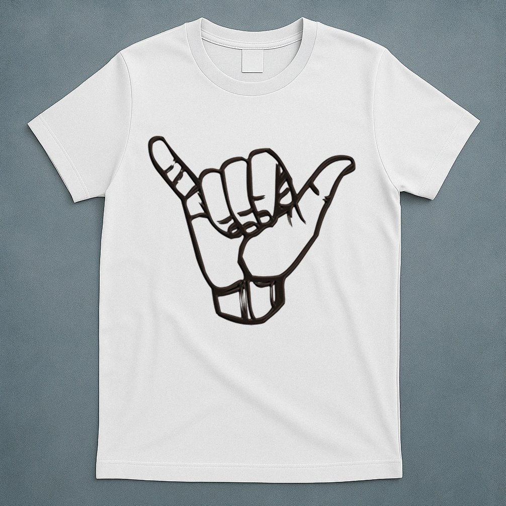 Shaka Sign Good Vibes Retro Hang Loose Hawaii Surfing T-Shirt