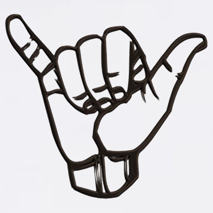 Shaka Sign Good Vibes Retro Hang Loose Hawaii Surfing 11oz C Handle Ceramic Mug