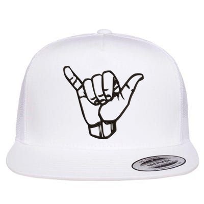 Shaka Sign Good Vibes Retro Hang Loose Hawaii Surfing Flatbill Hat