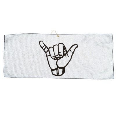 Shaka Sign Good Vibes Retro Hang Loose Hawaii Surfing Large Microfiber Waffle Golf Towel