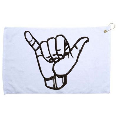 Shaka Sign Good Vibes Retro Hang Loose Hawaii Surfing Grommeted Golf Towel