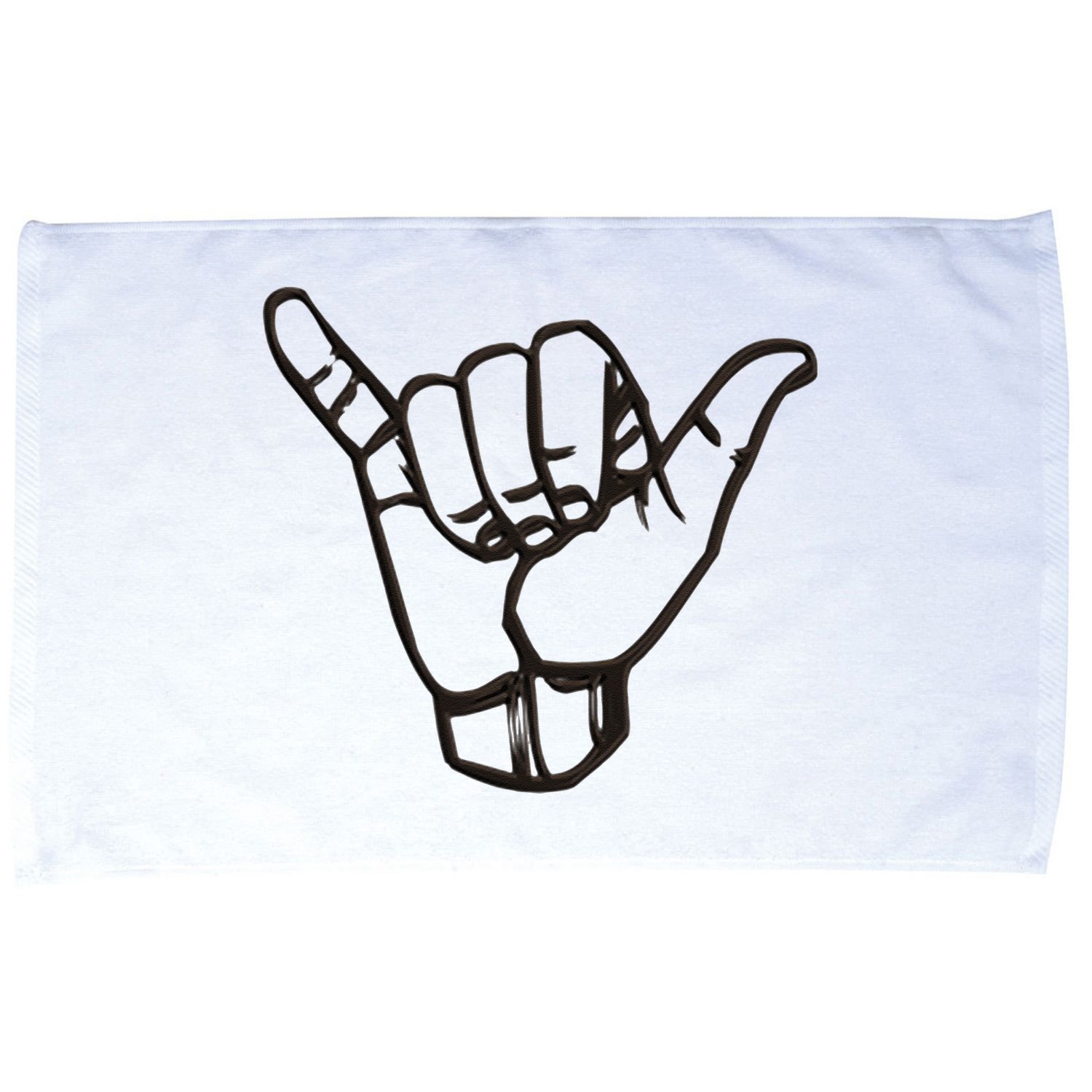 Shaka Sign Good Vibes Retro Hang Loose Hawaii Surfing Microfiber Hand Towel