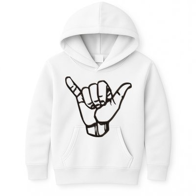 Shaka Sign Good Vibes Retro Hang Loose Hawaii Surfing Kids Hoodie
