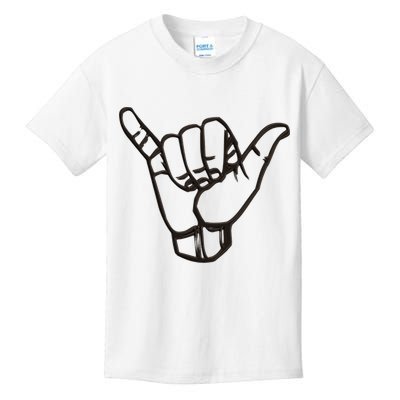 Shaka Sign Good Vibes Retro Hang Loose Hawaii Surfing Kids T-Shirt