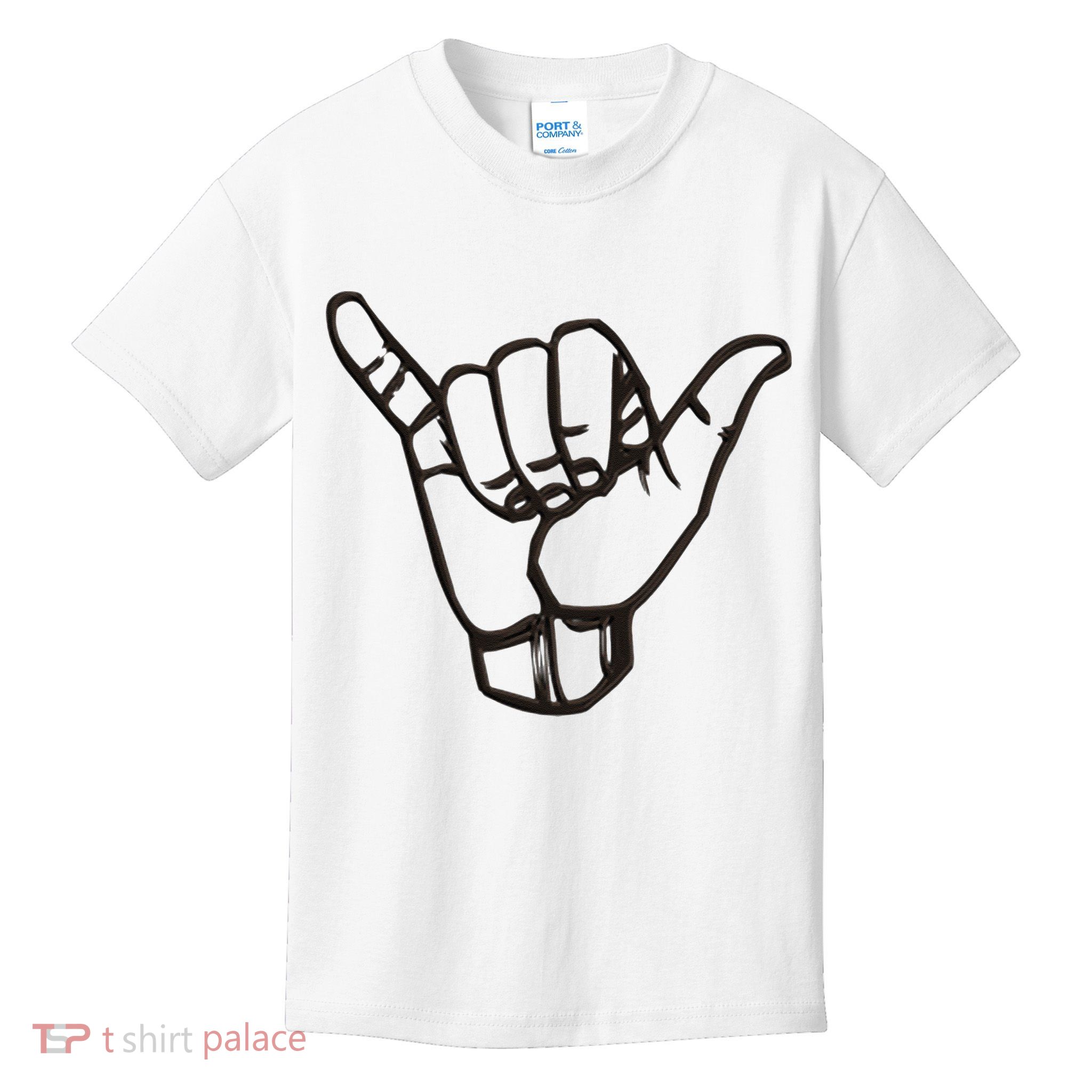 Shaka Sign Good Vibes Retro Hang Loose Hawaii Surfing Kids T-Shirt