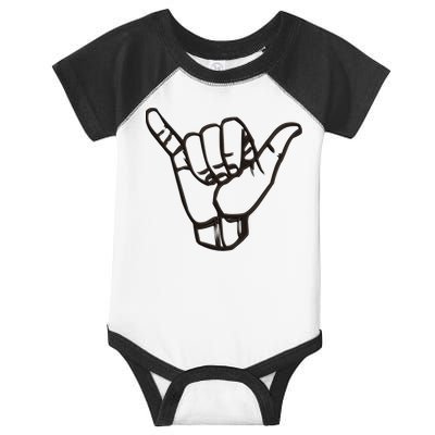 Shaka Sign Good Vibes Retro Hang Loose Hawaii Surfing Infant Baby Jersey Bodysuit