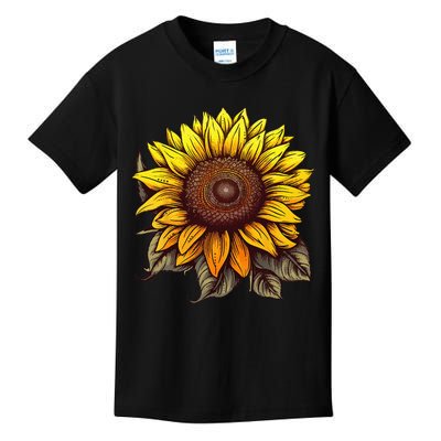 Summer Sunflower Graphic Cute Flower Standard Kids T-Shirt