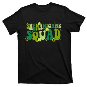 Shenanigans Squad Groovy St Patricks Day Irish Lucky T-Shirt