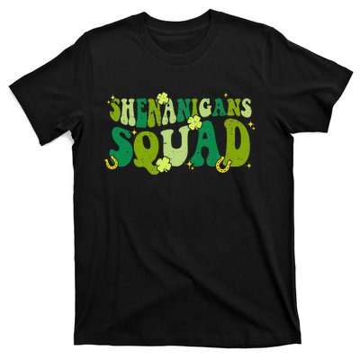 Shenanigans Squad Groovy St Patricks Day Irish Lucky T-Shirt