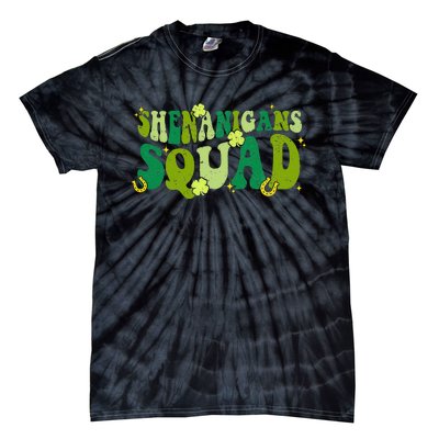 Shenanigans Squad Groovy St Patricks Day Irish Lucky Tie-Dye T-Shirt