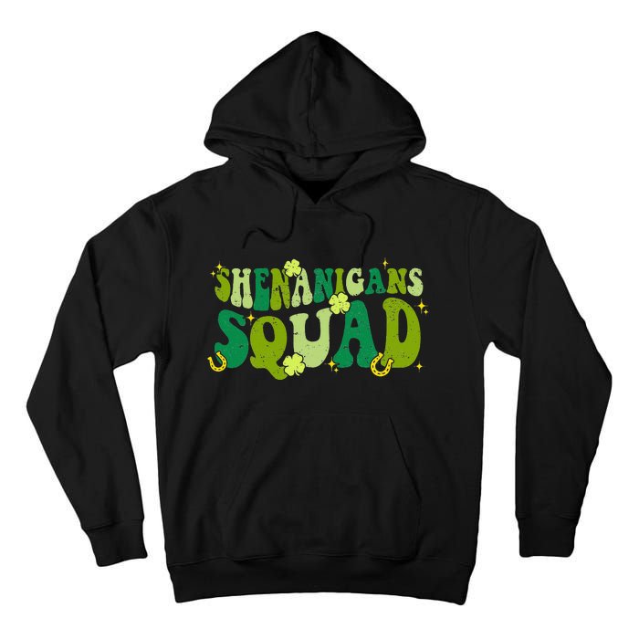 Shenanigans Squad Groovy St Patricks Day Irish Lucky Tall Hoodie