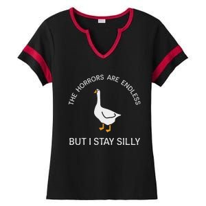 Stay Silly Goose Horrors Are Endless Ladies Halftime Notch Neck Tee