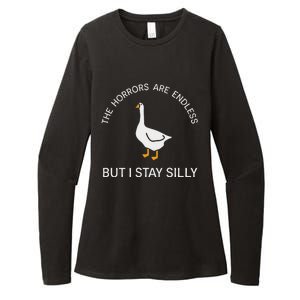 Stay Silly Goose Horrors Are Endless Womens CVC Long Sleeve Shirt