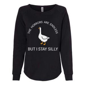 Stay Silly Goose Horrors Are Endless Womens California Wash Sweatshirt