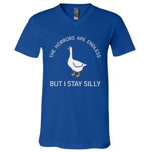 Stay Silly Goose Horrors Are Endless V-Neck T-Shirt