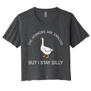 Stay Silly Goose Horrors Are Endless Women's Crop Top Tee