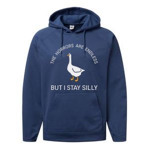 Stay Silly Goose Horrors Are Endless Performance Fleece Hoodie