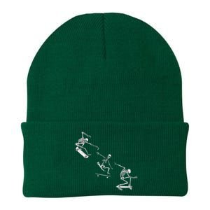 Skateboarding Skeletons Grunge Aesthetic Unique Gift Skater Gift Knit Cap Winter Beanie