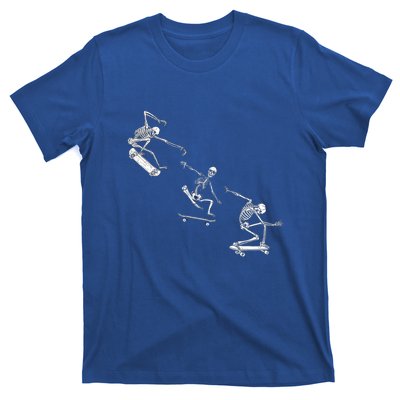 Skateboarding Skeletons Grunge Aesthetic Unique Gift Skater Gift T-Shirt