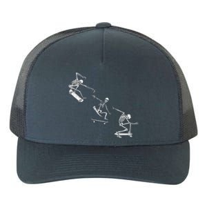 Skateboarding Skeletons Grunge Aesthetic Unique Gift Skater Gift Yupoong Adult 5-Panel Trucker Hat