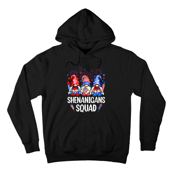 Shenanigans Squad Gnomes USA Independence Day 4th Of July Hoodie