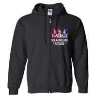 Shenanigans Squad Gnomes USA Independence Day 4th Of July Full Zip Hoodie